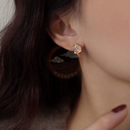 [New Product Special Offer] Opal Stone Opal Jewelry High-End Opal Stone Fire Color Opal Earrings Ear