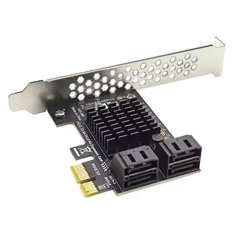 4 Port SATA III PCIe Expansion Card 6Gbps SATA 3.0 to PCI-e 1X Controller Card PCI Express Adapter A