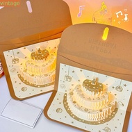 VINTAGESHOPPE Birthday Red Envelope, Creative Foldable 3D Pop-Up Greeting Card, Musical and Light Tr