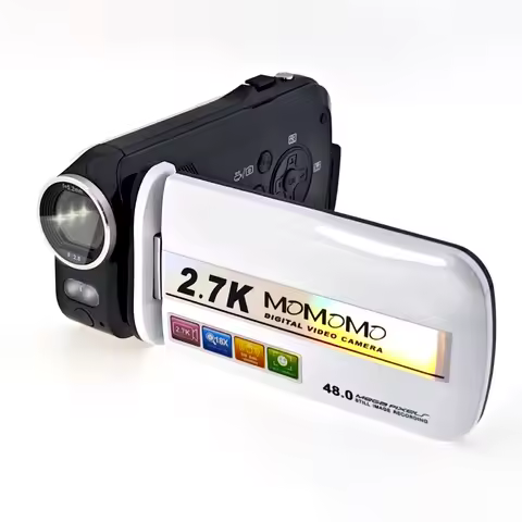 2.7K Full HD Digital Video Camera LCD Flip Touch Screen 48MP Lightweight DV Camcorders 18X Zoom mini