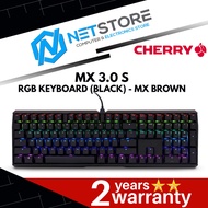 CHERRY MX 3.0 S RGB GAMING KEYBOARD (BLACK) - MX BROWN - G80‐3874LXAEU‐2