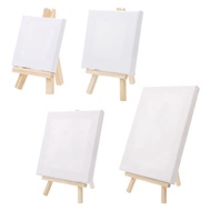 Mini Canvas And Natural  Easel Set For Art Painting Drawing Craft Wedding Su