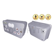 13A 2GANG METAL SWITCH SOCKET /13AMP M/CLAD / CLAD 2G 2 GANG [CLIPSAL/MK/UMS Type]