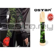 QSTAR Anti-UV Army Camouflage Handsocks Aqua Cool Sarung Tangan Lengan Lelaki Motor Kerja