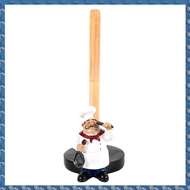 H2(FTQN) Resin Chef Double-Layer Paper Towel Holder Figurines Home Cake Shop Restaurant Crafts Decor