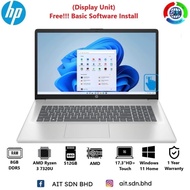 HP 17-cp2035cl 17.3"HD+ Touch Laptop AMD Ryzen 3 7320U 8GB 512GB SSD AMD W11 (Display Unit)