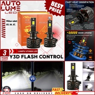 AutoLume Car Headlight Y3D LED 300W H4 H7 H11 | H7 H11 H4 Copper Three Tube LED Headlight