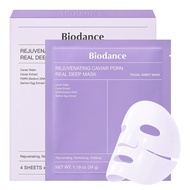 BIODANCE Rejuvenating Caviar PDRN Real Deep Mask, Overnight Hydrogel Mask, Skin Firming, Radiance, E