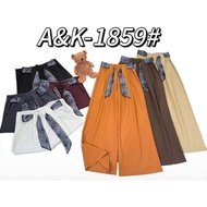 1859 AK a&K Soft Denim Wide Cullote FREE SCARF BKK | Soft Denim Culottes AK a&K BKK