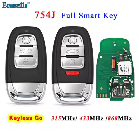 3/4 Button Smart Keyless Go Remote Key 315MHz 433MHZ 868MHz for Audi Q5 A4L A5 A6 A7 A8 RS4 RS5 S4 S