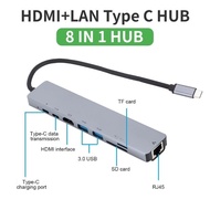 USB TYPE-C HUB 5in1, 6in1, 8in1 SUPPORT 4K-HDMI-TV USB 3.0 / 2.0 Type-C PD CHARGING