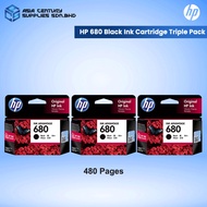HP 680 Black X 3 PCS (Triple Pack) Ink Advantage Cartridge (F6V27AA) For HP Deskjet 2135 3635 4535 3