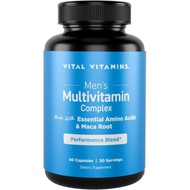 Vital Vitamins Men's Multivitamin Complex - Made with Essential Amino Acids & Maca Root - with Vitam