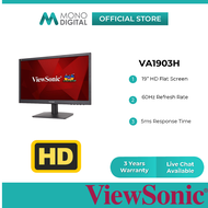 VIEWSONIC 19" VA1903H LED FLAT FULL HD (1366x768 @ 60Hz) TN PANEL HDMI HD LCD MONITOR (5MS, INPUT: V