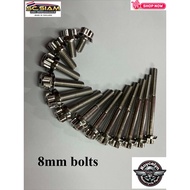 SC SIAM CNC BOLT 8 MM THREAD / 12 MM SOCKET WRENCH / 8X12 MM TO 8X80 MM