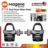 MAGENE P715 Dual Bike Power Meter Pedals cadence balance for Look KEO Shimano SPD SL Cycling Pedal W