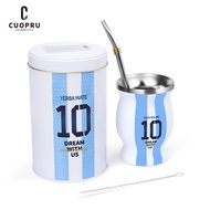 Cuopru ชุดน้ำเต้าคู่ Yerba แบบพรีเมี่ยมถ้วย No.10กัปตันอาร์เจนตินาชุดชาอุปกรณ์ชา
