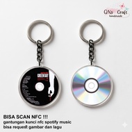 GANTUNGAN Custom Cd Album Keychain Nfc Keychain Scan Nfc Music Spotify