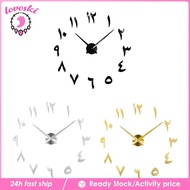 [Lovoski] 3D DIY Wall Clock, Large Wall Sticker Clock , Acrylic Wall Clock Sticker Mirror Wall Clock