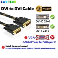 1080p Full HD DVI to DVI Cable (Compatible with DVI-D 24+1 and DVI-I 24+5) DVI Monitor Cable