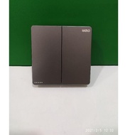 → Rn Switch 2 gang 1 way nero casa Gray Present →.