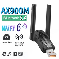 Wireless WiFi Adapter AX900 USB 3.0 WiFi 6 & Bluetooth 5.4 900Mbps Dual Band 2.4G/5Ghz Network Card