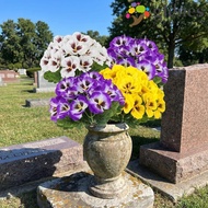 GLENES Simulation Flowers Branch, Colorful Lifelike Fake Flowers, Bouquet 5 Head Home Decoration Art