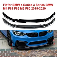 For BMW M4 F82 F83 M3 F80 V Style 2015-2020 Front Bumper Lip Diffuser Spoiler Kit Splitter Shovel Di