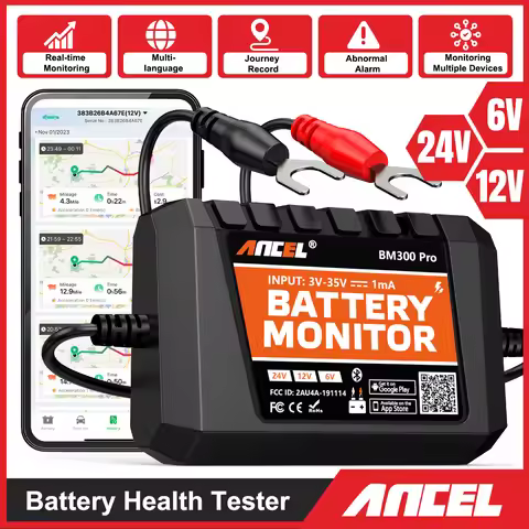 ANCEL BM300 PRO Bluetooth Battery Monitor 6V 12V 24V Battery Health Analyzer Charging Cranking Syste