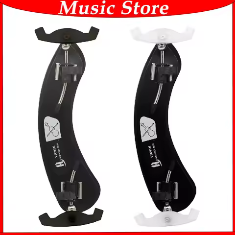 1/8 3/4-4/4 Violin Shoulder Rest Adjustable Violin Shoulder Pad with Sponge Pad Anti Wolf Black /Whi