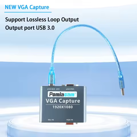 VGA compatible with Android, Windows and Linux system VGA to USB Capture 1080P audio and video captu