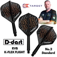TARGET K FLEX DARTS FLIGHT-【No.2】STANDARD RVB RAYMOND VAN BARNEVELD K-Flex Integrated Dart Flights