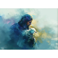 2025 Jesus Lion Walk Water Flower Christianity Poster Printing Decor Canvas Painting Living Room Bed