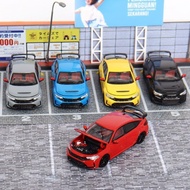 MH 1: 64 Honda Civic Type R FL5 Red Ear Christmas Alloy Car Model Diecast Car Toy Collection Birthda