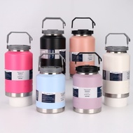 Stainless Steel 304 Thermos Bottle 2000ml wide mouth with convenient straw Tumbler
