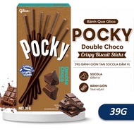 Glico Pocky Double Choco Crispy Biscuit Sticks 39G Rich Chocolate Crispy Biscuit Sticks.