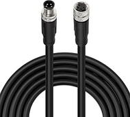 M8 4 Pin Signal Extension Cable Molding Male Female Plug Socket A Code Soldering 8mm Threaded Joint 