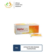 Uphalyte ORS Orange Flavour [50 Sachets] Oral Rehydration Salt Relieves Diarrhea Vomiting Dehydratio