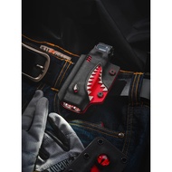 Tactical Jike Qiwan Handmade Shark Quick Draw Sheath Flashlight Waist Clip Molle Sheath Flashlight C
