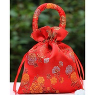 CNY Orange bag CNY orange carrier bag Red Drawstring bag with handle CNY mandarin Orange carrier Chi