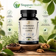 【SG】Wormwood Black Walnut Clove Capsules Herbal Detox & Cleanse Supplement with Sweet Wormwood, Blac