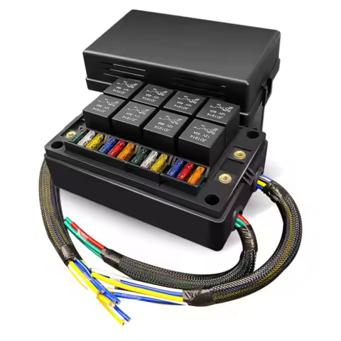 12V 24V 4 5 Pin Relay 12 15 Way ATC/ATO Fuse Relay Box Fuse Block with Relay Universal Waterproof Ki