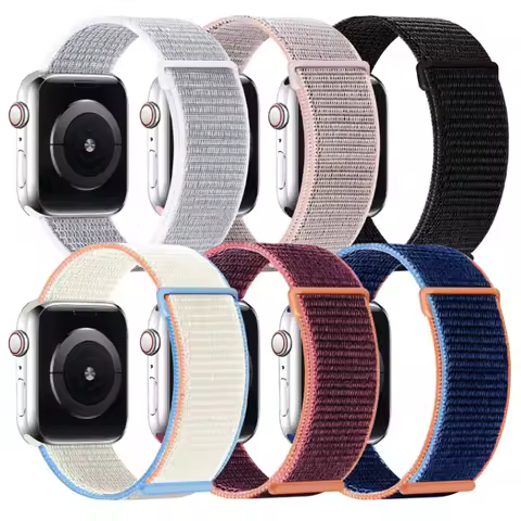 Nylon loop Strap For Apple Watch Band Ultra-2 49mm 44mm 40mm 45mm 41mm Sport pride Bracelet iwatch S