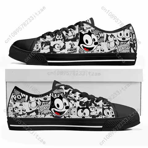 F-Felix The Cat shoes Low Top Sneakers Mens Womens Teenager High Quality Canvas Sneaker couple Casua