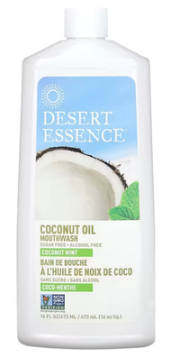 DESERT ESSENCE - 有機初榨椰子油和薄荷油漱口水 -椰子薄荷味- 473 毫升/16液量盎司