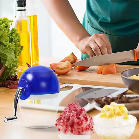 Shaved Ice Maker Manual Ice Shaver Ice Maker Crusher Manual Snow Cone Machine Ice Crusher Hand Crank