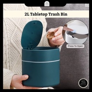 2L Meja Tong Sampah Kecil Comel Dengan Penutup Bakul Sampah Dapur Ruang Tamu Dustbin With Lid Deskto