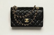 100% 全新 Chanel Classic Flap 23cm 牛皮荔枝皮黑金CF23