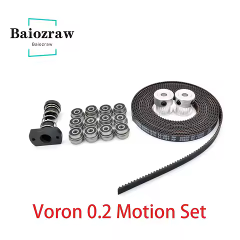 Baiozraw V0.1/0.2 Motion Set GT2 LL-2GT RF Open Belt 2GT 20Teeth Pulley F623-RS Bearing T8 Flange Nu