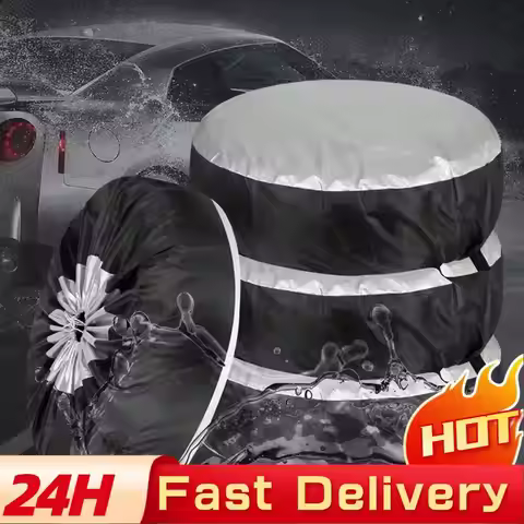13-16inch 16-20inch Car SUV Spare Tire Cover Case White Bag Spare Cloth Tyre Sleeve Tote Tire Oxford